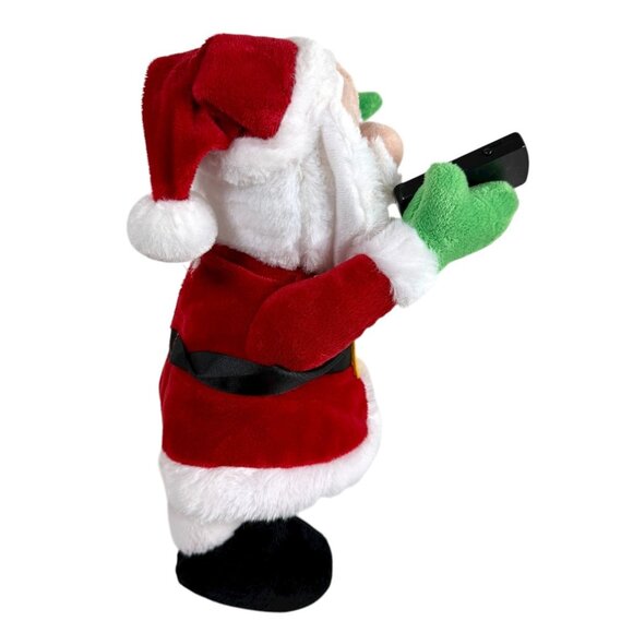 Gemmy Santa Claus Musical Plush Phone Flashes Dances Let Me Take A Selfie NEW - Picture 4 of 7